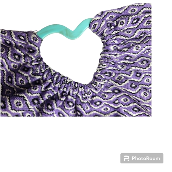 🌞ZARA Jaquard Long Sleeve Cut-out Open Back Mini Dress Purple Retro Geometric - Picture 11 of 14